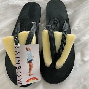 Rainbow Flirty Braidy Flip Flops